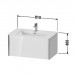 Duravit XViu Тумба подвесная 81x48x40см, с раковиной, 1 ящик, цвет: walnut dark/черный матовый. 2336830000, XV40260B221