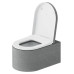 Duravit Millio Унитаз подвесной, 37х57см.,  декор Pattern, крепление в компл., цвет: светло-серый матовый. 250609FD