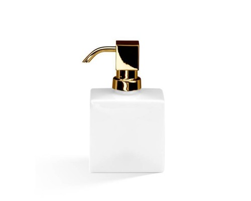 Decor Walther DW 6260 Дозатор для мыла, настольный, фарфор, цвет: белый / золотой. 0842120