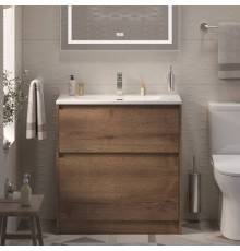 Тумба с раковиной BelBagno Kraft 39 80 напольная, rovere tabacco, раковина BB-8099-3-80