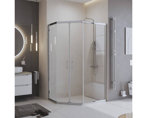 Душевой уголок BelBagno Uno 195 PH 2 100/80  C Cr стекло прозрачное