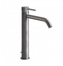 Gessi Intreccio Смеситель однорычажный высокий с донным клапаном, цвет: шлифованная сталь. 54103#239