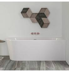 KNIEF Wall XS Corner L Ванна в правый угол 165x75x58xсм, с щелевым переливом, без сл-пер, цвет: белый. 0100-091-06,  0100-255-L