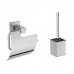 Аксессуары для ванной комнаты Сет 2 в 1 Square: Туалетная щетка с держателем; Держатель для туалетной бумаги с крышкой IdealStandard TM0032