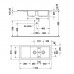 Duravit Cassia Кухонная мойка 116x51см., встраиваемая, цвет: серая. 7513111600
