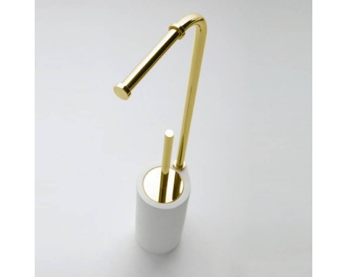 Bertocci Goccia Напольная стойка, с туалетным ёршиком и бумагодержателем 15,7хd10х65Нсм., цвет: золото. 104 8120 5000