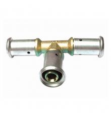 Тройник равнопроходный, латунь пресс, 16x16x16, HENCO 9P-161616