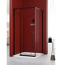 Душевой уголок, душевое ограждение Esbano Art ESA-128PS-B 120х80 см с распашной дверью, прямоугольный, профиль черный матовый, стекло прозрачное 6 мм, без поддона