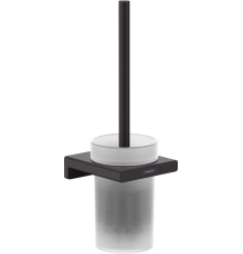 HG 41 752 670 AddStoris Набор для WC (Туалетный ершик настенный), металл/матовое стекло 41752670