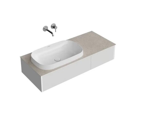 Kerama Marazzi Magica Тумба подвесная, 115.4х48.5х22см., 2 ящика, цвет: утренний серый матовый. MA.120.2\MGR.M
