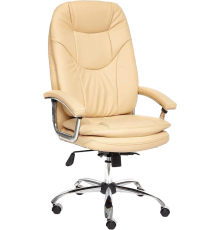 Кресло руководителя TetChair Softy Lux, кожзам бежевый 36-34
