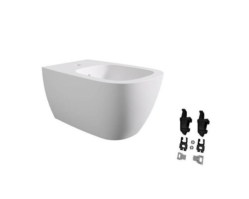 Alice Wunder Биде подвесное 53х31см., с набором для крепления, цвет: белый матовый. 45010109SET