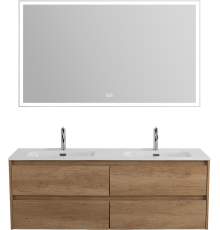 Мебель для ванной комнаты BelBagno Kraft 140 4 ящика. для двоих, rovere nebrasca nature