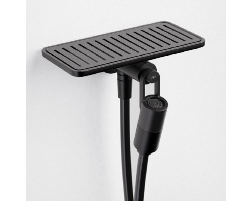 Alpi UP01NE UP Душевой набор с гигиеническим душем + шланговое подключение + полка matt black UP01NE