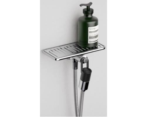 Alpi UP01CR UP Душевой набор с гигиеническим душем + шланговое подключение + полка хром UP01CR