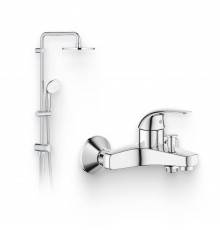Душевой комплект Смеситель Grohe BauCurve 23599000 + Стойка New Tempesta 27389002