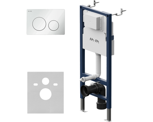 Система инсталляции для унитазов AM.PM PrimeFit I012709.0101 с кнопкой смыва белой глянцевой