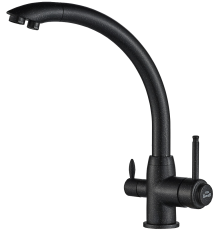 Смеситель для кухни Zorg Steel Hummer SH 699 BLACK черный металлик