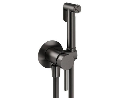 Plumberia Selection IXO Гигиенический душ, со смесителем, держатель, шланг PVC 125см., цвет: оружейная сталь. XO2000GM Plumberia Selection IXO Гигиенический душ, со смесителем, держатель, шланг PVC 125см., цвет: оружейная сталь. XO2000GM