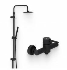 Душевой комплект Смеситель для душа Damixa Scandinavian Pure 362000300 черный + Стойка 936000300 черная матовая