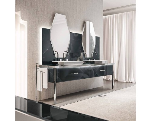 VITAGE milldue edition HILTON 06 Комплект мебели 226х56х77см напольный, 2 раковины, 2 зеркала, с подсветкой, цвет: onice smoke/полированная сталь. 9264.STEEL.3 (С МЕБЕЛЬЮ), 5819, H123.95.98, 5815.2392.95.98*2.LED, 5818.225.95*2 VITAGE milldue edition HILTON 06 Комплект мебели 226х56х77см напольный, 2 раковины, 2 зеркала, с подсветкой, цвет: onice smoke/полированная сталь. 9264.STEEL.3 (С МЕБЕЛЬЮ), 5819, H123.95.98, 5815.2392.95.98*2.LED, 5818.225.95*2