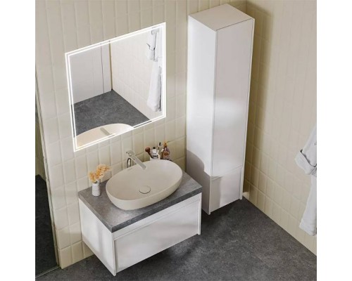 Kerama Marazzi Plaza Раковина накладная, 60х37см., с 1 отв., цвет: песочная матовая. PLR.wb.60\SAN