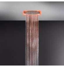Gessi Afilo Встраиваемая душевая система 35х35см, тропический ливеньи хромотерапия, пульт упр. держатель.треб ист питания на 12B, цвет: Mirror Steel. 57601#279,  57018#238