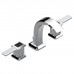 THG Metropolis a manettes cristal noir Смеситель для раковины, 3 отв., цвет: хром/черный хрусталь. A2M-A02-151M