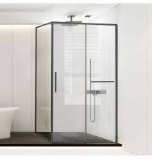 Душевой уголок Vincea Slim Soft VSR-1SS9012CLGM 120x90, профиль вороненая сталь, стекло прозрачное