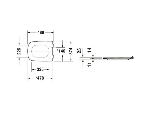 Duravit DuraStyle Сиденье для унитаза, цвет: белый. 60510000
