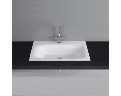 Bette Lux Раковина 80х49.5х0.9/12см., встраиваемая на столешницу, 1 отв., без перелива, с крепежом, цвет: белый. A161-000 HLW1