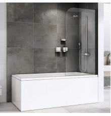 Шторка на ванну Abber Ewiges Wasser AG52080B 80x140, профиль черный, стекло прозрачное