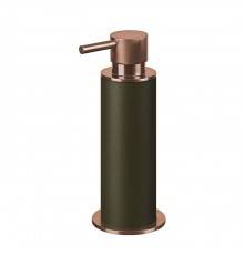 ADJ Диспенсер для жидкого мыла, D7xH19см., цвет: copper/оливковый. 4980.copper/55