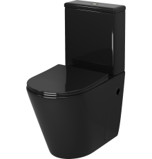 Унитаз-компакт Grossman Color GR-4480BS безободковый, с микролифтом, черный глянцевый