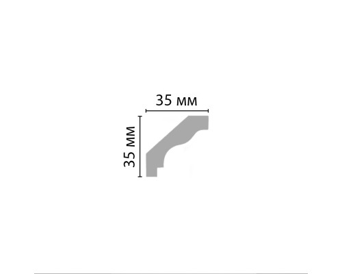 Плинтус потолочный гладкий DECOMASTER 96230F гибкий (35*35*2400мм)