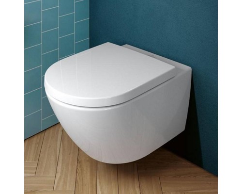 VilleroyBoch Subway 3 Унитаз подвесной, безободковый, сиденье-в комплекте SoftClosing, CeramicPlus, цвет: альпийский белый. 4670TSR1 VilleroyBoch Subway 3 Унитаз подвесной, безободковый, сиденье-в комплекте SoftClosing, CeramicPlus, цвет: альпийский белый. 4670TSR1