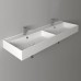Simas Agile Раковина 141x46 см, 2 отв., двойная, цвет: белый. AG141D bi*2