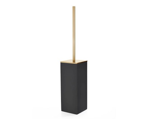 3SC Mood Black Туалетный ёршик, напольный, композит Solid Surface, цвет: чёрный матовый/золото 24к. . MN17AGD 3SC Mood Black Туалетный ёршик, напольный, композит Solid Surface, цвет: чёрный матовый/золото 24к. . MN17AGD
