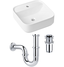 Комплект Раковина Lavinia Boho Bathroom Sink Slim 33311007 + Донный клапан Wellsee Drainage System 182134000 хром + Сифон 182102000 хром