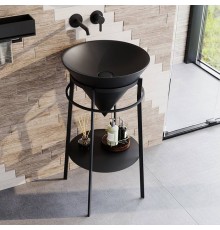 Kerama Marazzi CONO Металлическая структура напольная 44x77см, цвет: черный матовый. CO.44\BLK.M