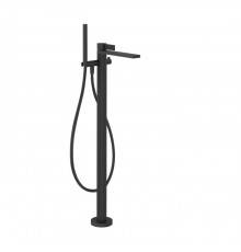 Gessi Inverso Diamantato Смеситель для ванны, напольный, с переключателем и ручным душем, цвет: Matte Black. 73628#299