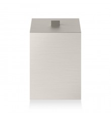 Decor Walther DW 75 Корзина для бумаги 17x17x26см, с крышкой, напольная, цвет: никель сатинированный. 0614134