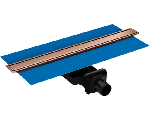 Душевой трап (лоток) VitrA Eco-Flow DK100 40 см, горизонтальный сифон, медь