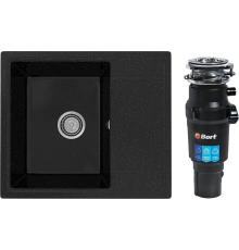 Комплект Мойка Practik PR-M 575-004 черный оникс + Измельчитель Bort Titan 7000