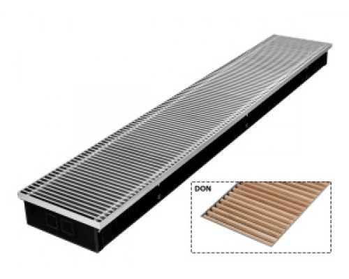 Конвекторы медно-алюминиевые внутрипольные Конвектор медно-алюминиевый внутрипольный Eco с решеткой DON H08 L140 T23 Gekon GETL0.00814023/DON/NV