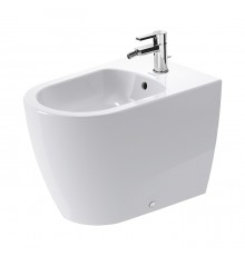 Duravit Me by Starck Биде напольное приставное 37х60 см, с 1 отв. под смеситель, с креплением, цвет: белый. 2289100000