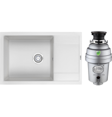 Комплект Мойка кухонная Granula 7805, арктик + Измельчитель Zorg Inox D ZR-38 D