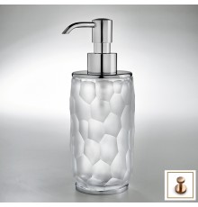 Дозатор для жидкого мыла настольный 3SC Nest прозрачный хрусталь/Warm Brushed Bronze PVD NS01DADBCRWBB