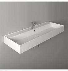 Simas Agile Раковина 121х46 см, 1 отв., подвесная, с переливом, цвет: белый. AG121 bi*1