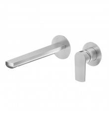 Newform Haka Смеситель для раковины, настенный, без донного клапана, цвет: PVD brushed stainless steel. 72030E.59.066